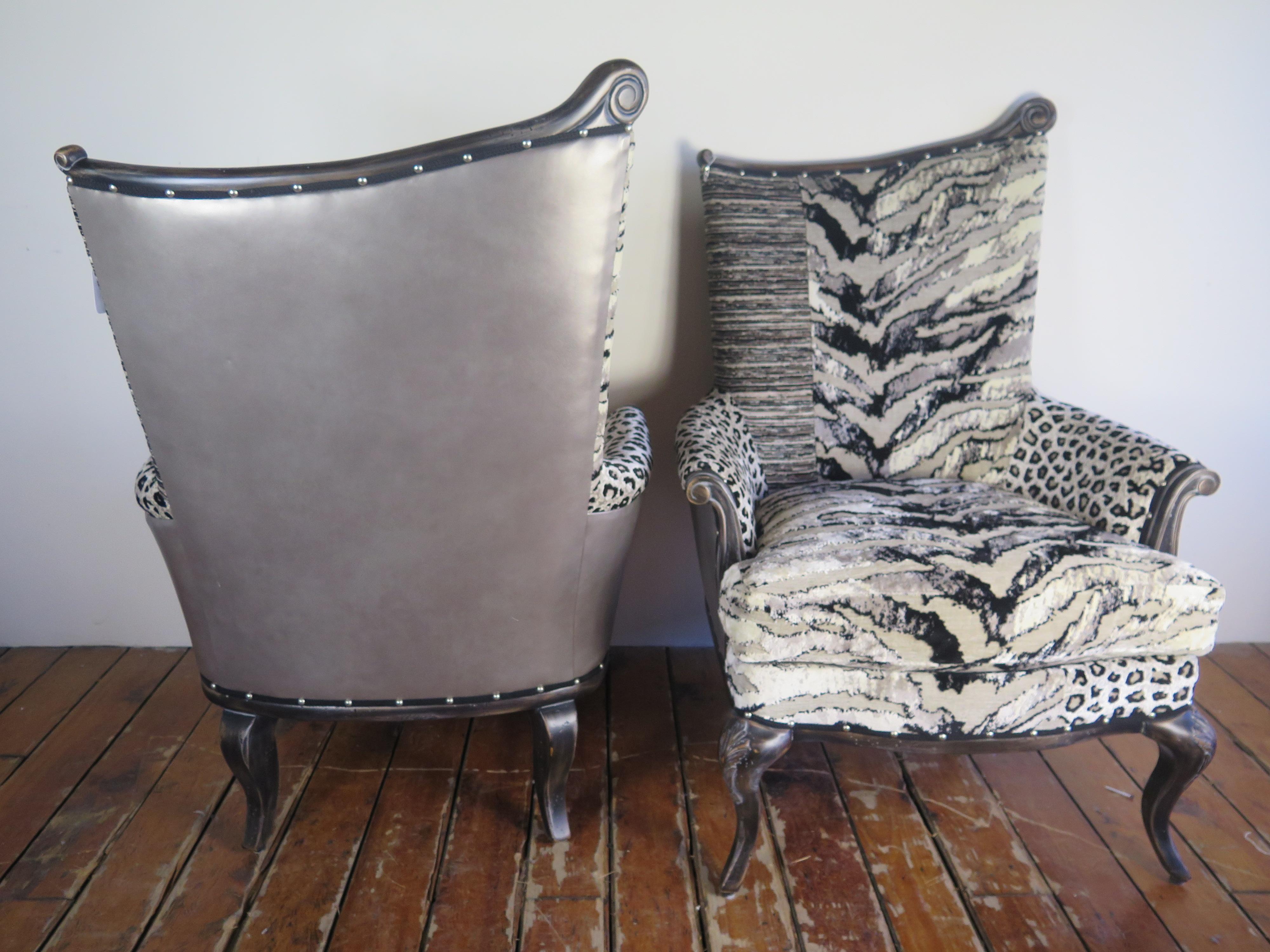 Pair of Animal Print Chairs 5