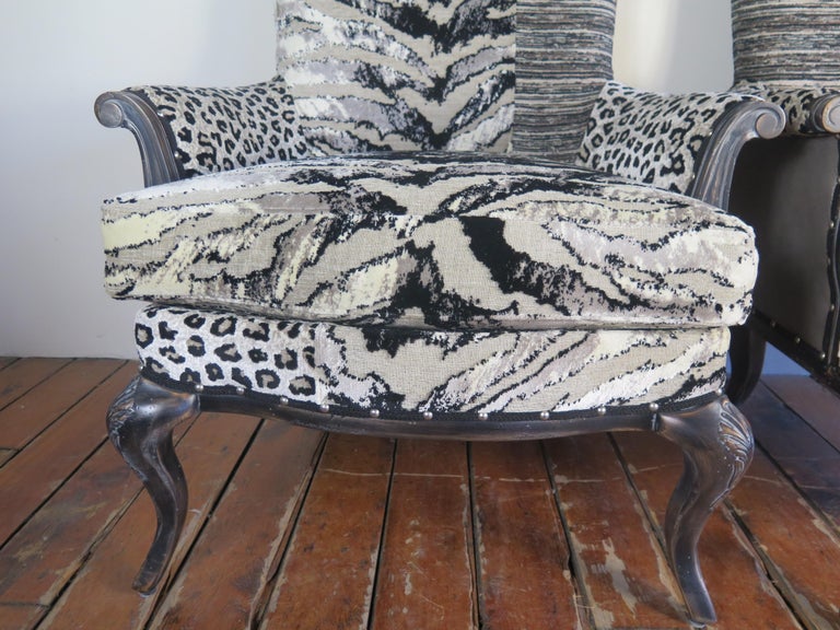 Pair of Animal Print Chairs at 1stDibs