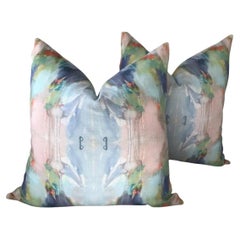 Coppia di cuscini "Anna Pink" con inserti in piuma d'oca