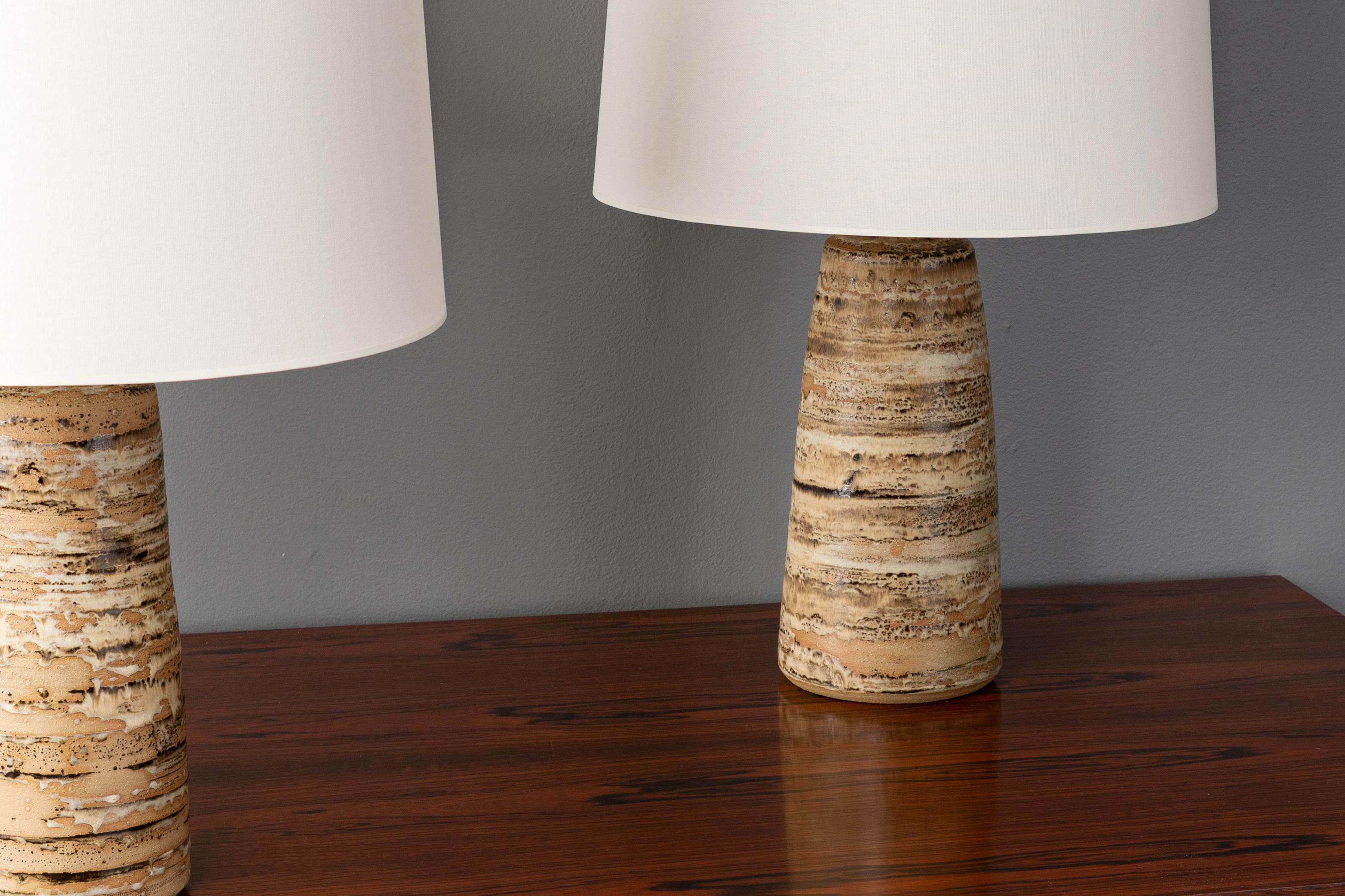 Mid-Century Modern Pair of Anne Appleton Clarke Ceramic Table Lamps For Sale