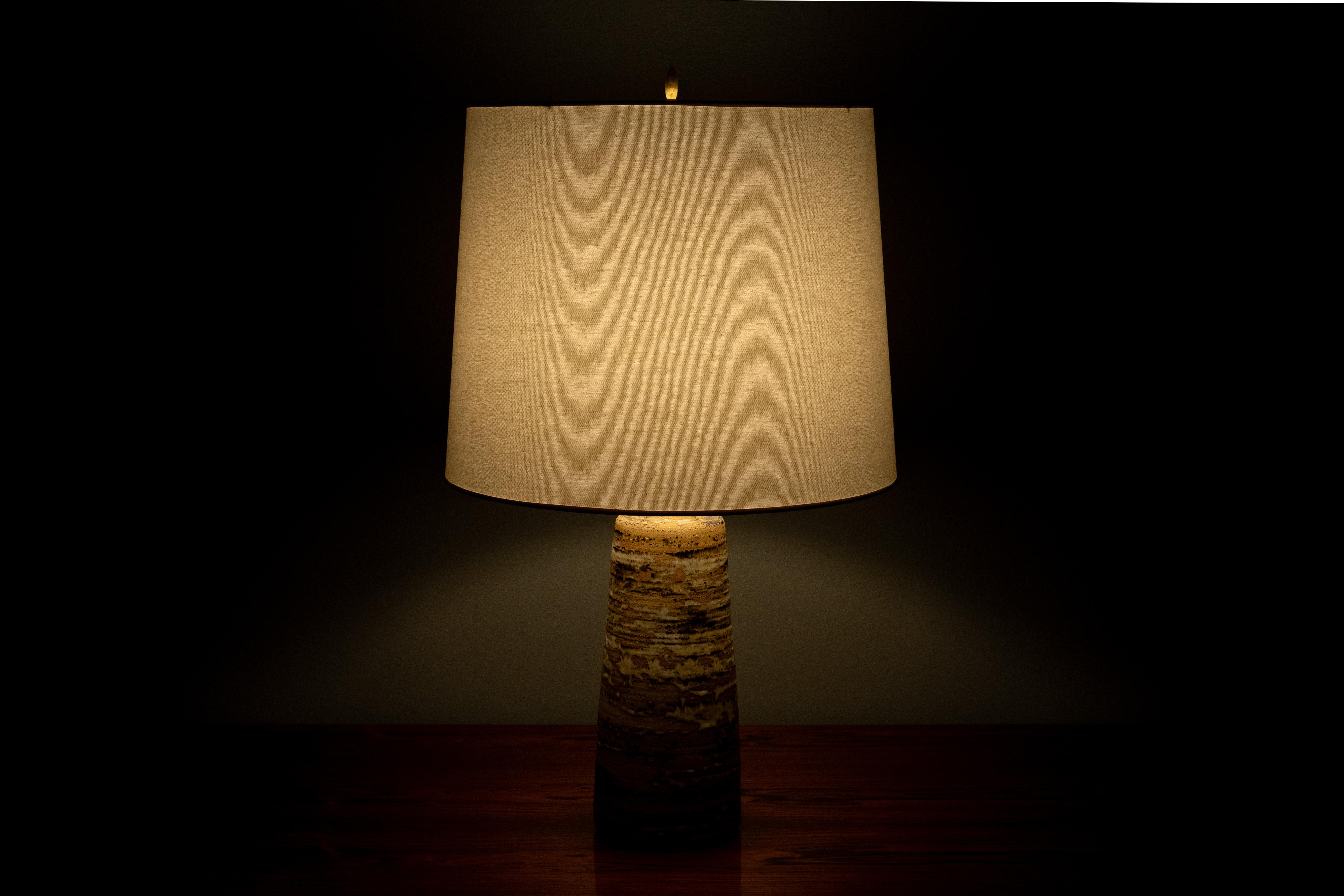 Hand-Crafted Pair of Anne Appleton Clarke Ceramic Table Lamps For Sale