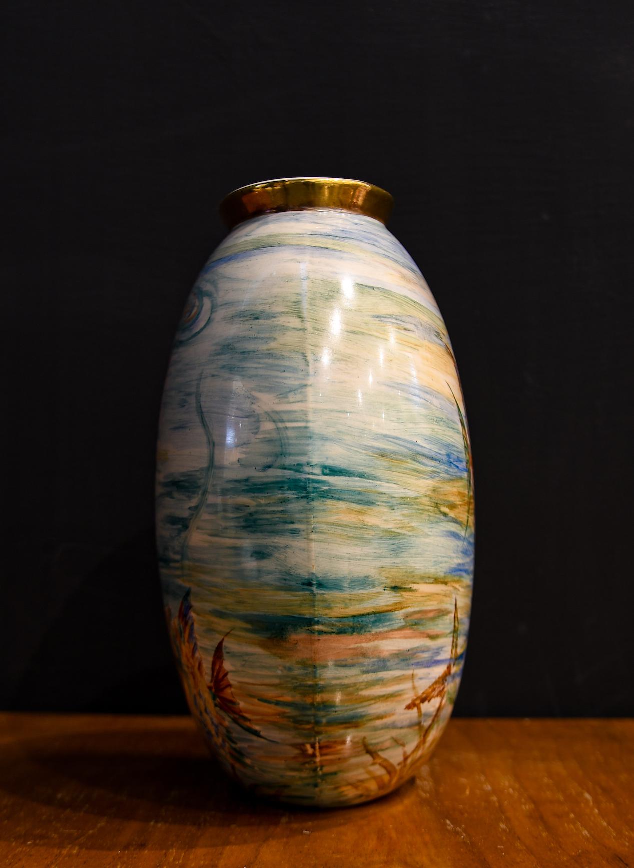 Pair of  Ceramic Vases by Guido Andlovitz for S.C.I. Levano For Sale 3