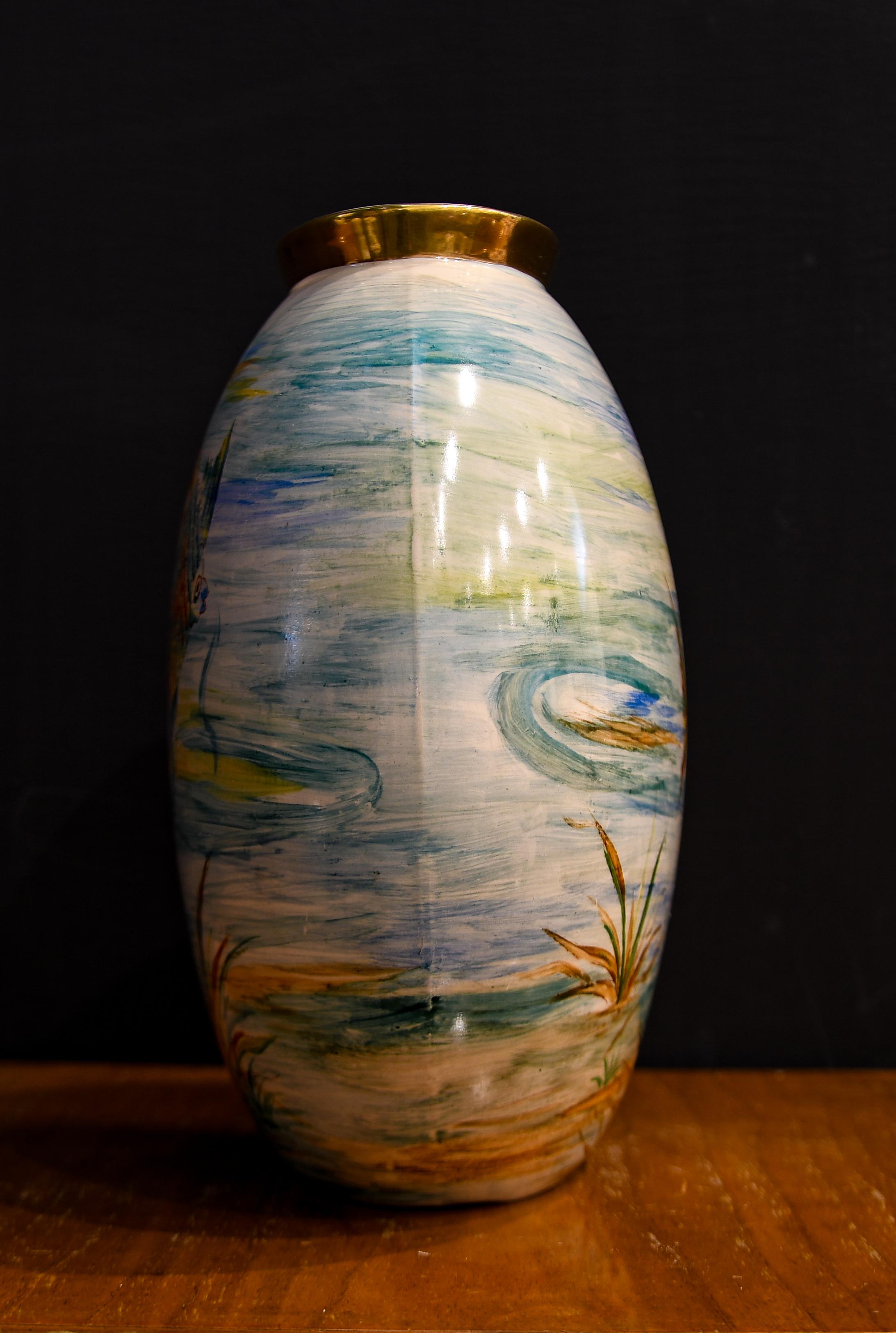 Pair of  Ceramic Vases by Guido Andlovitz for S.C.I. Levano For Sale 4