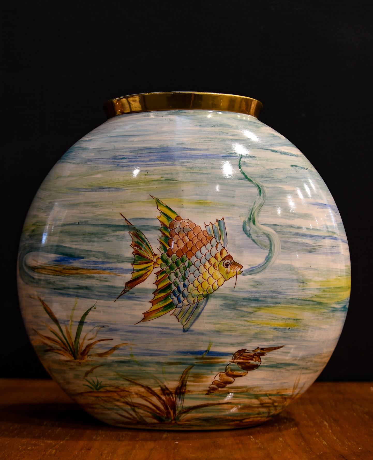 Paire de  Vases en céramique de Guido Andlovitz pour S.C.I. Levano en vente 1