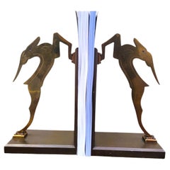 Par De Sujetalibros Antílope, Bronce, Siglo XX