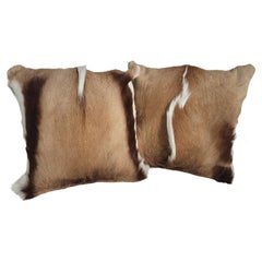 Pair of Antelope Leather Pillows