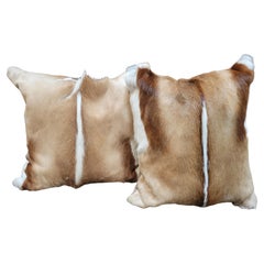 Par de almohadas de piel de antílope