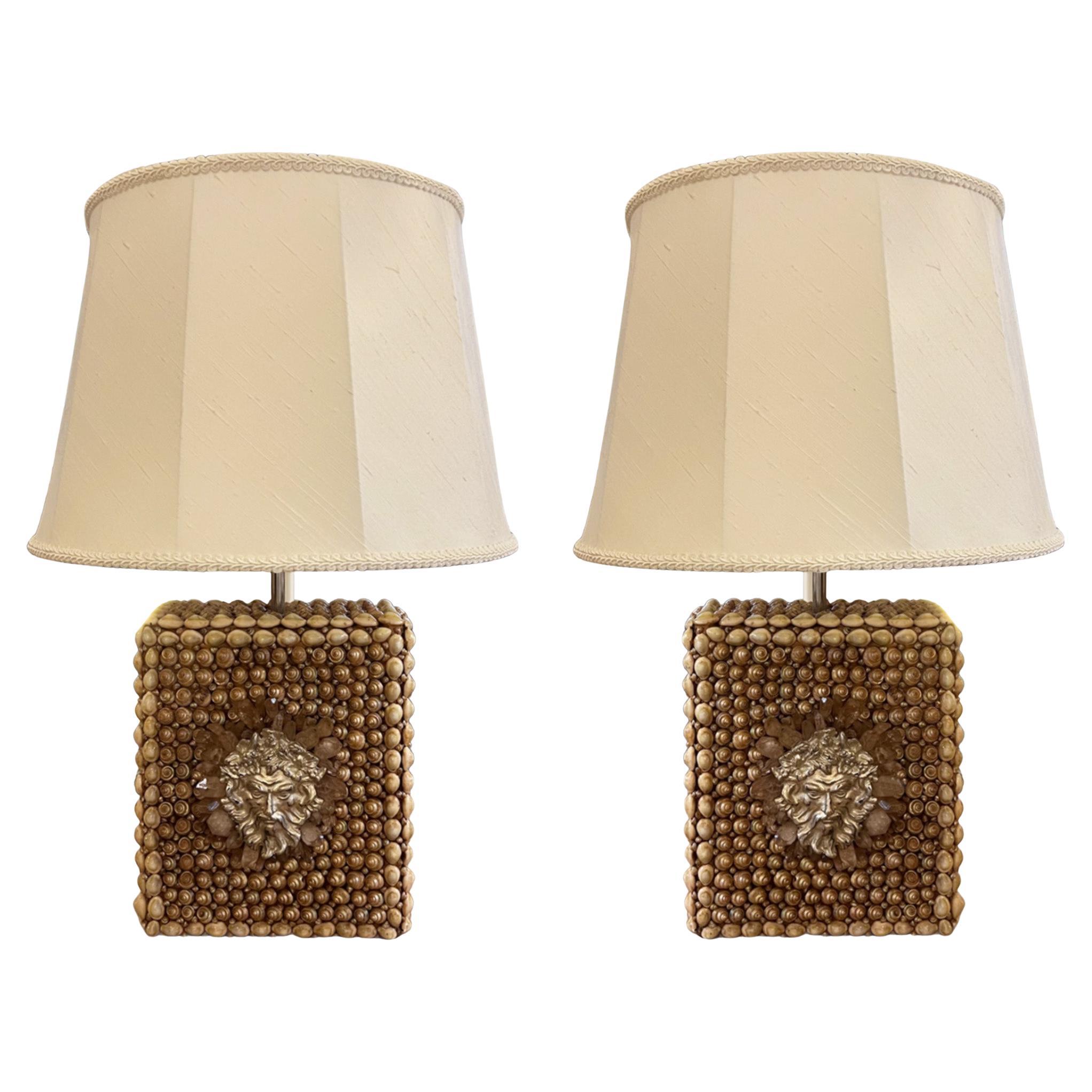 Pair of Anthony Redmile Neptune Table Lamps For Sale