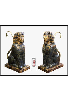 Pair of Anthony Redmile "Sphinx" Coconut Shell, Brass and Malachite