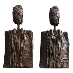 Pareja de bronces antropomorfos de Sébastiano Fini
