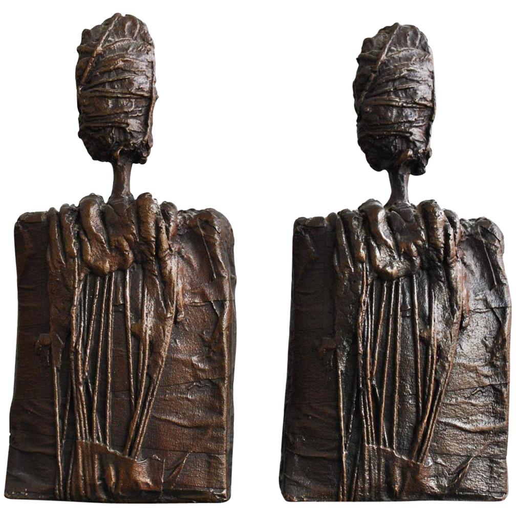 Pair of Anthropomorphous Bronze by Sebastiano Fini