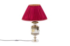 Pair of Antic Style Lamps in Silvered Metal, circa 1900