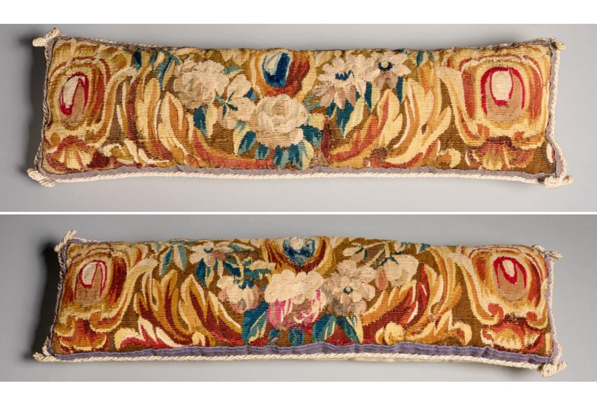 An exquisite pair of vibrant, 18th Century Brussels tapestry pillows in pristine condition with raw silk backing. 

Complimentary Shipping!


 