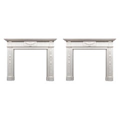 Pair of Antique 18th Century Neo-Classical Marble Fireplaces