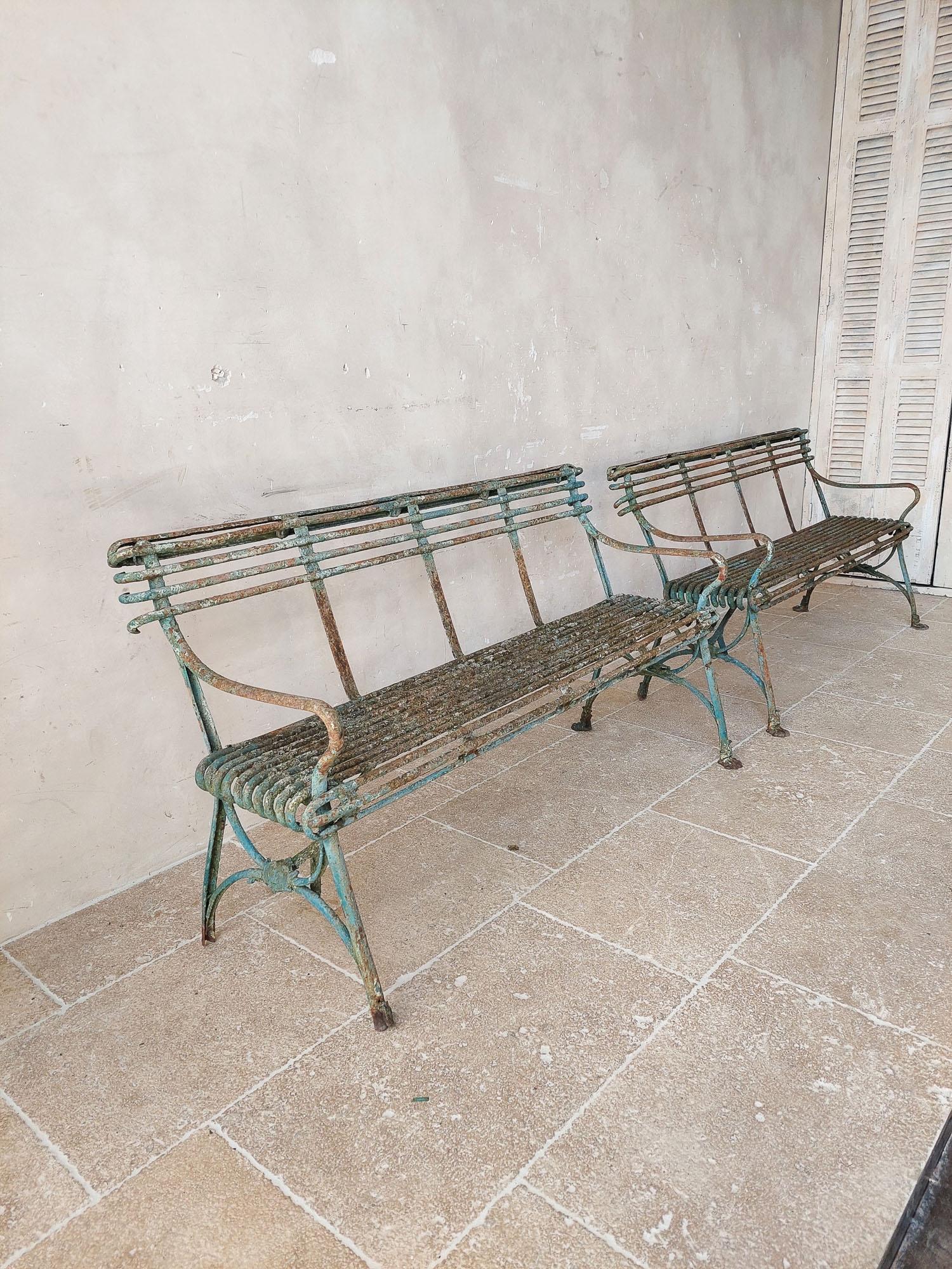 antique outdoor benches