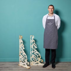 Pair of Antique 19th Century Cast Iron Wall Brackets