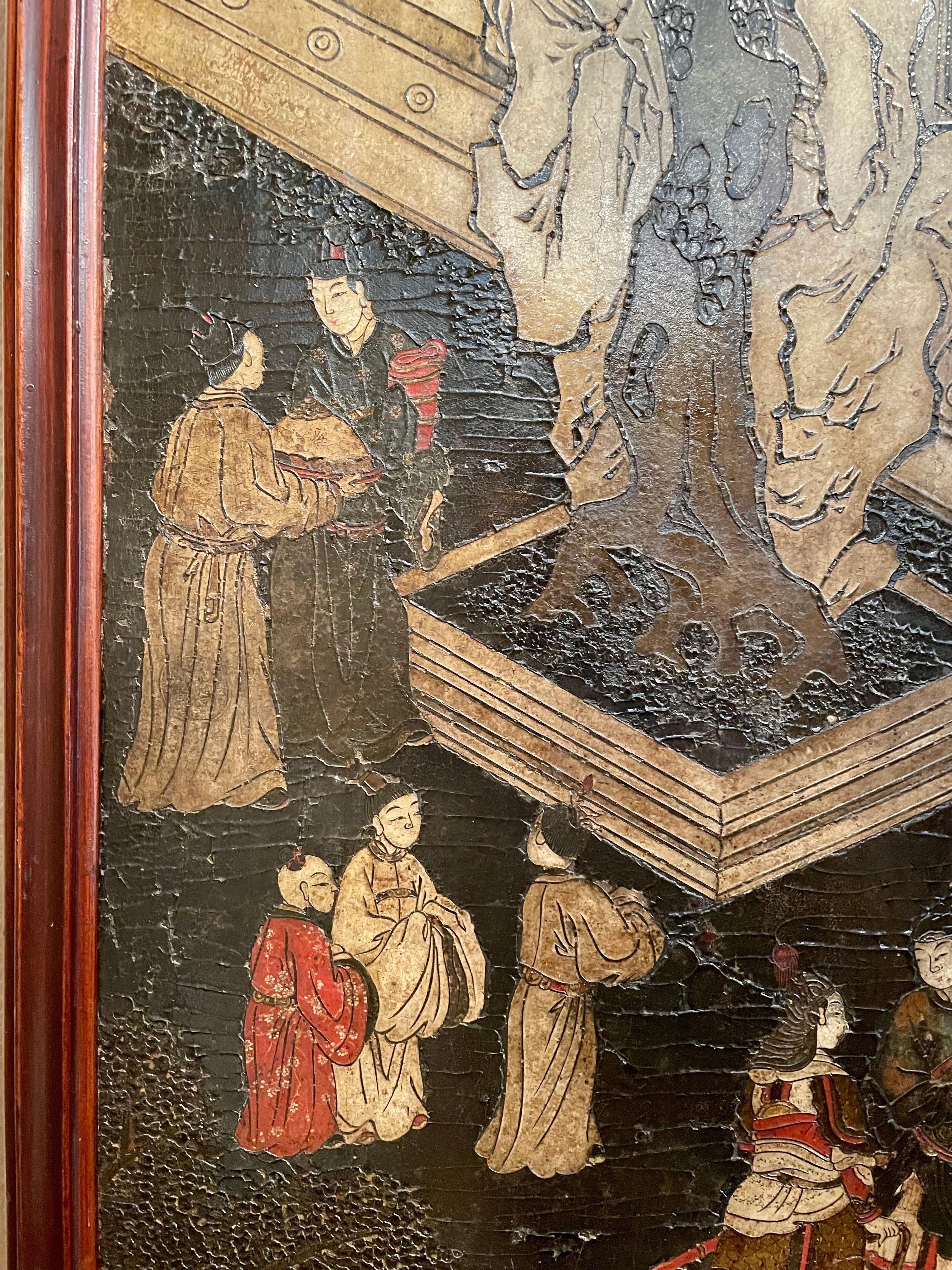 Pair of Antique 19th Century Chinese Coromandel Panels  1