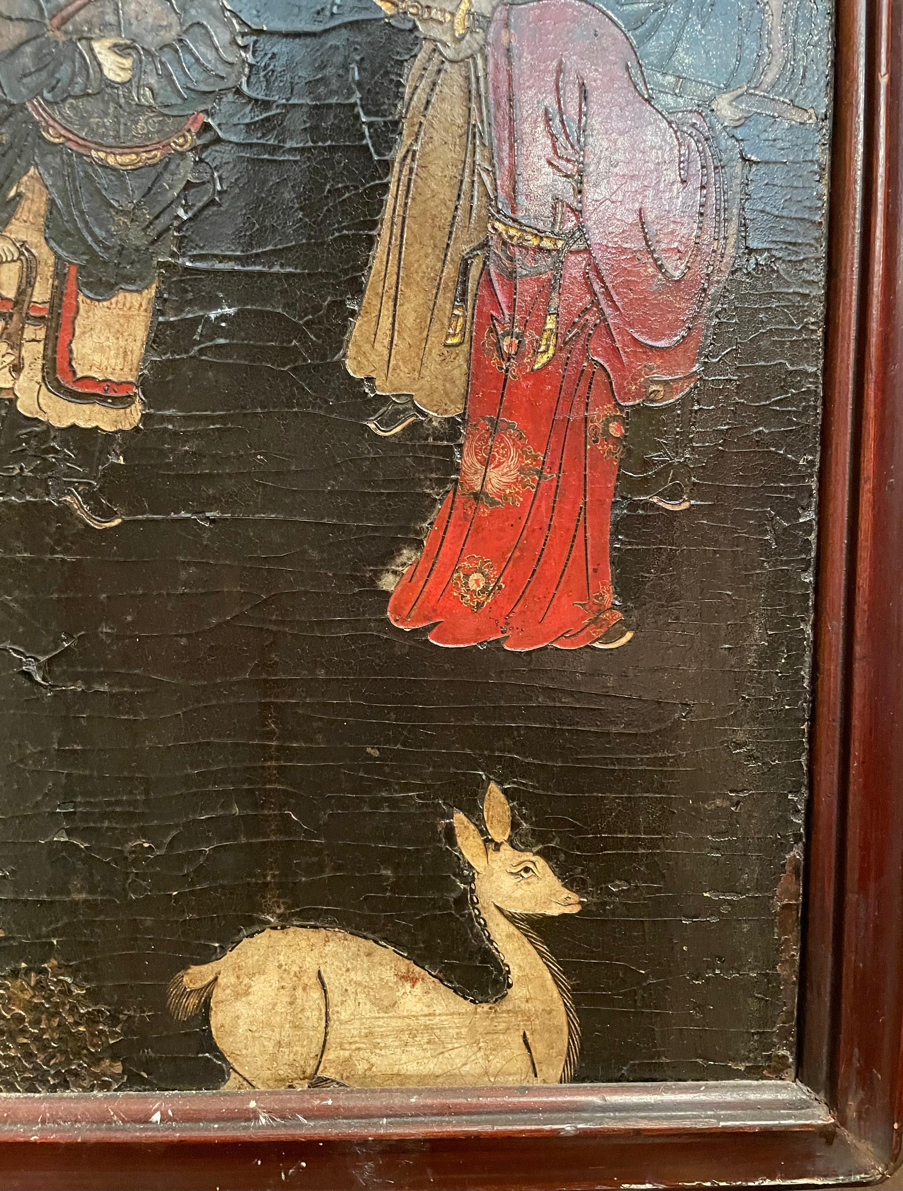 Pair of Antique 19th Century Chinese Coromandel Panels  2