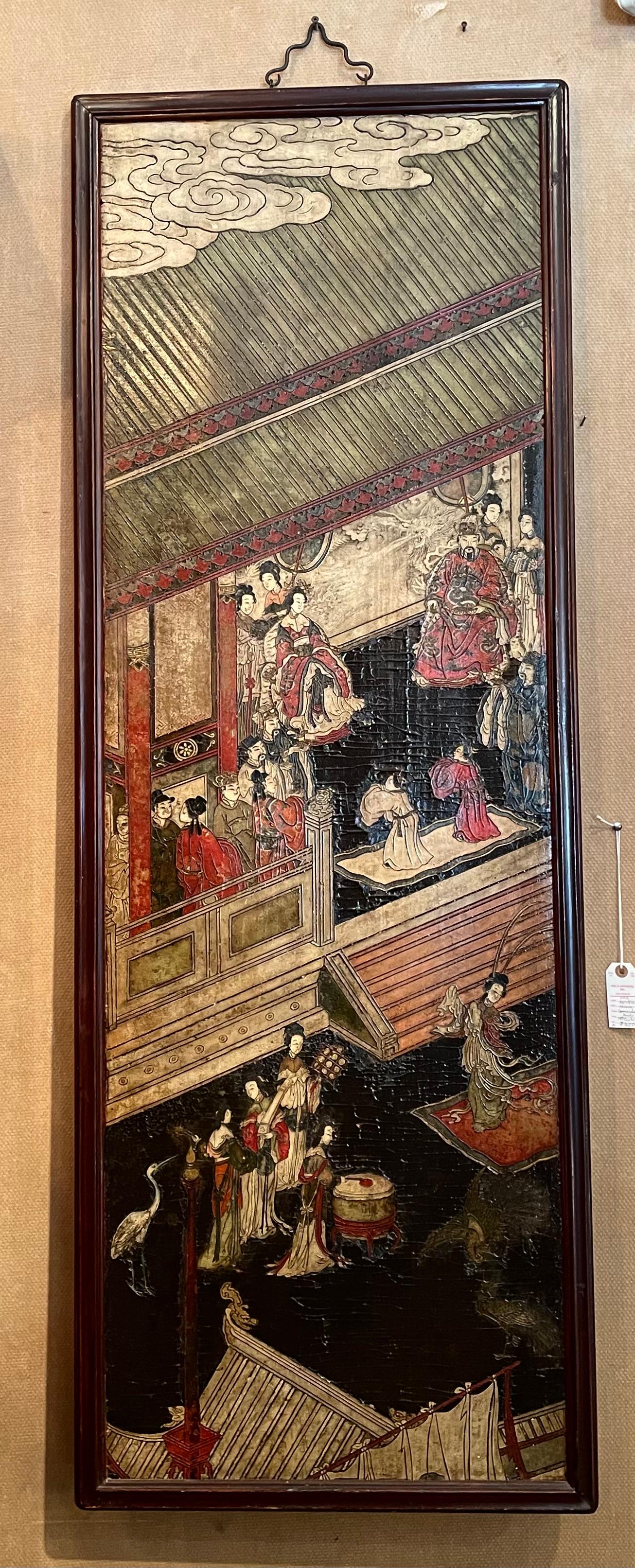 Pair of Antique 19th Century Chinese Coromandel Panels  3