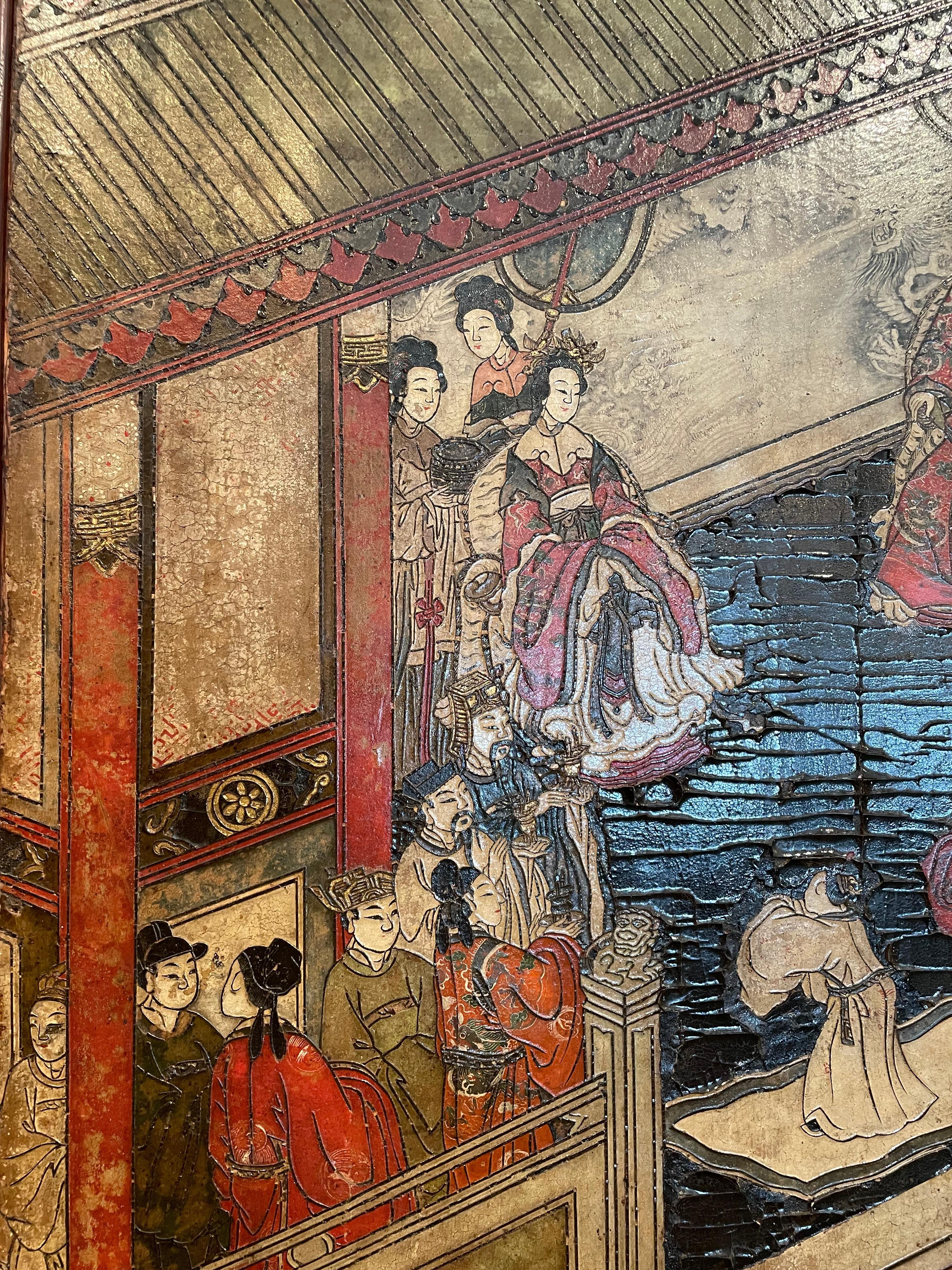 Pair of Antique 19th Century Chinese Coromandel Panels  4