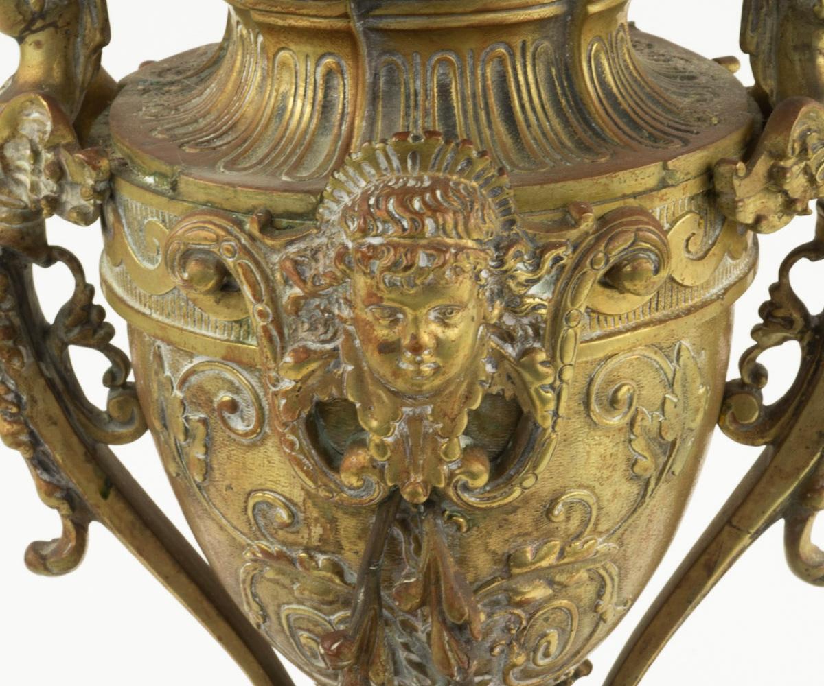 Louis XV Pair of Antique 19th Century European Gilt Bronze Perfume or Incense Burners For Sale