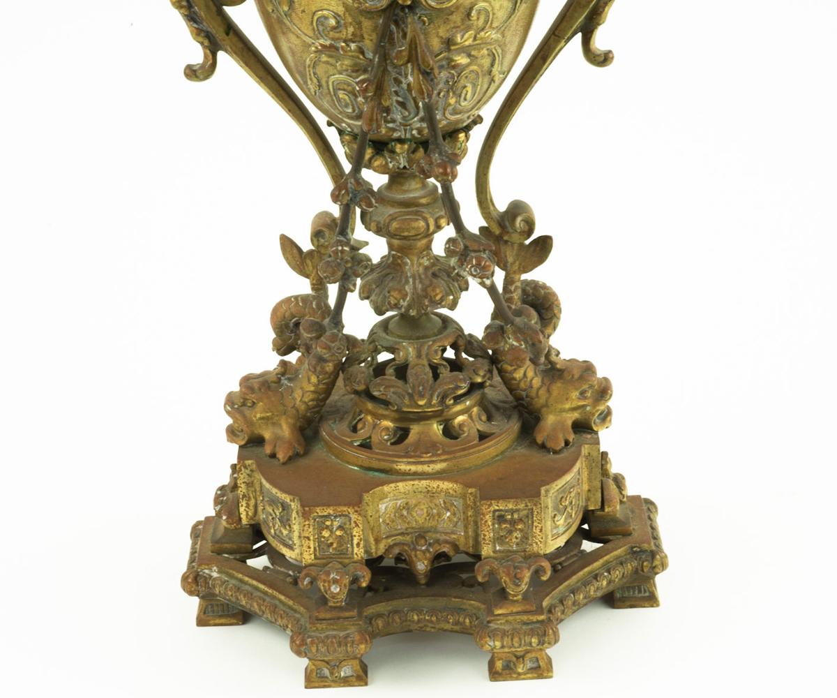 Pair of Antique 19th Century European Gilt Bronze Perfume or Incense Burners For Sale 1