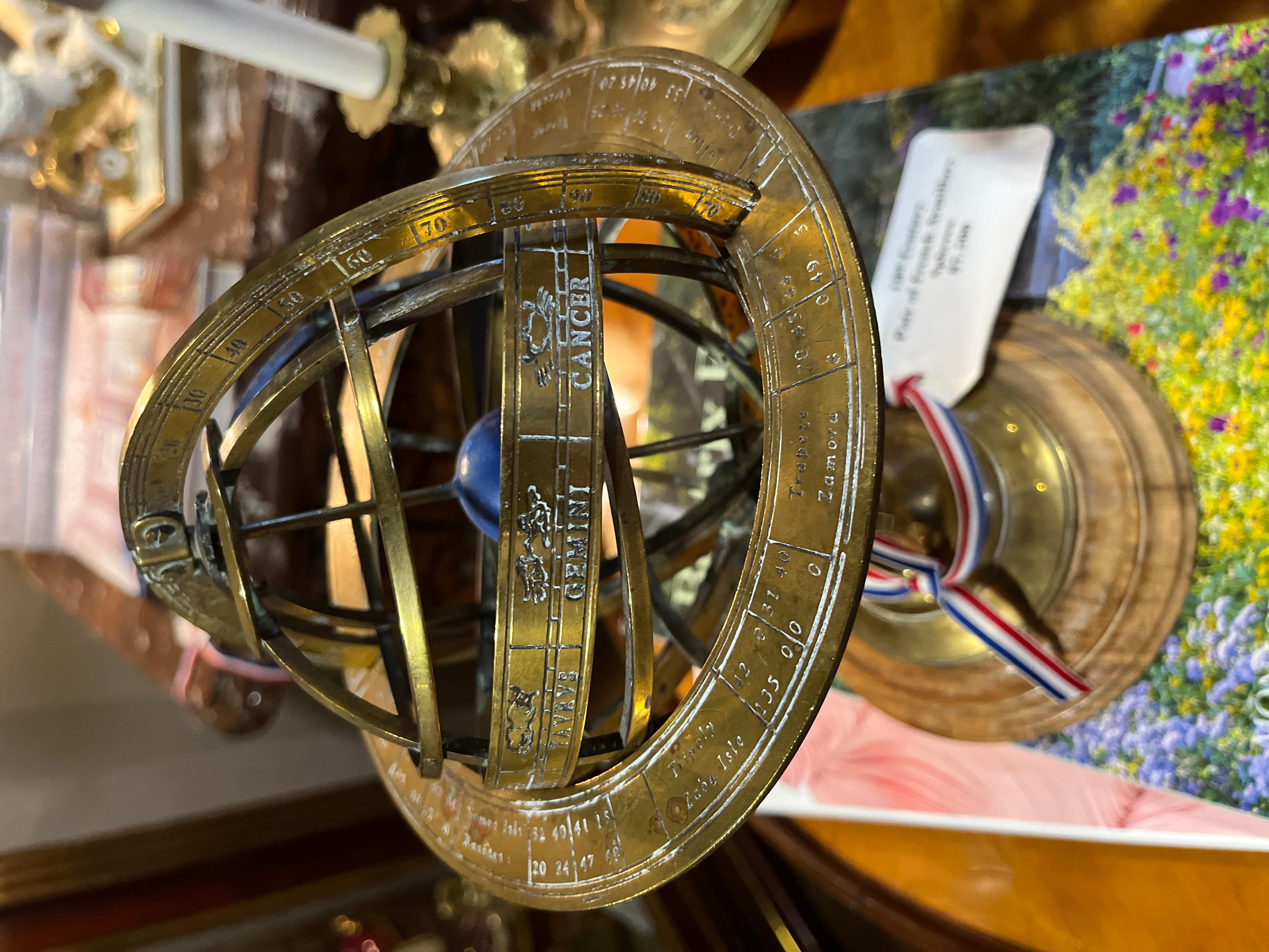 Pair of Antique French Armillary Spheres. 19th century.