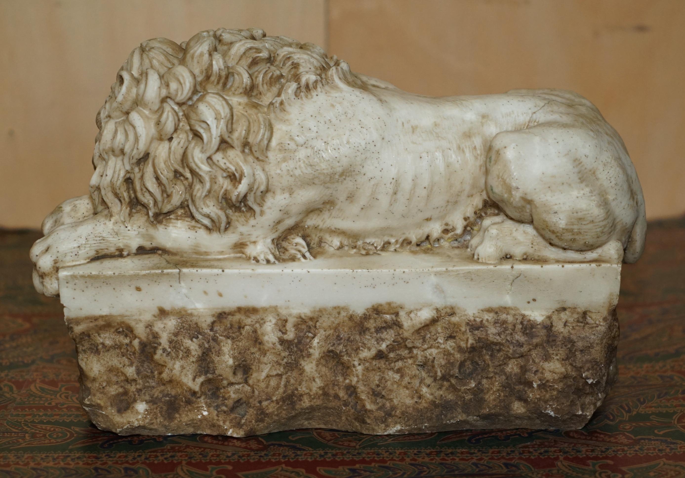 par de leones antiguos italianos del siglo xix antonio canova de la tumba del papa clemente en venta 3
