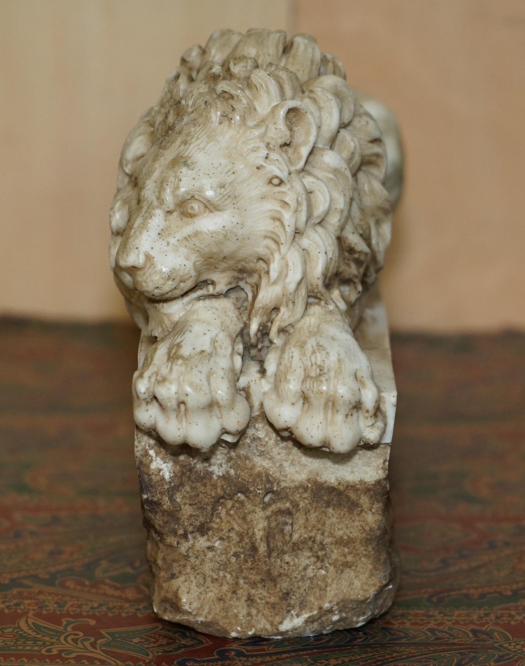 par de leones antiguos italianos del siglo xix antonio canova de la tumba del papa clemente en venta 5