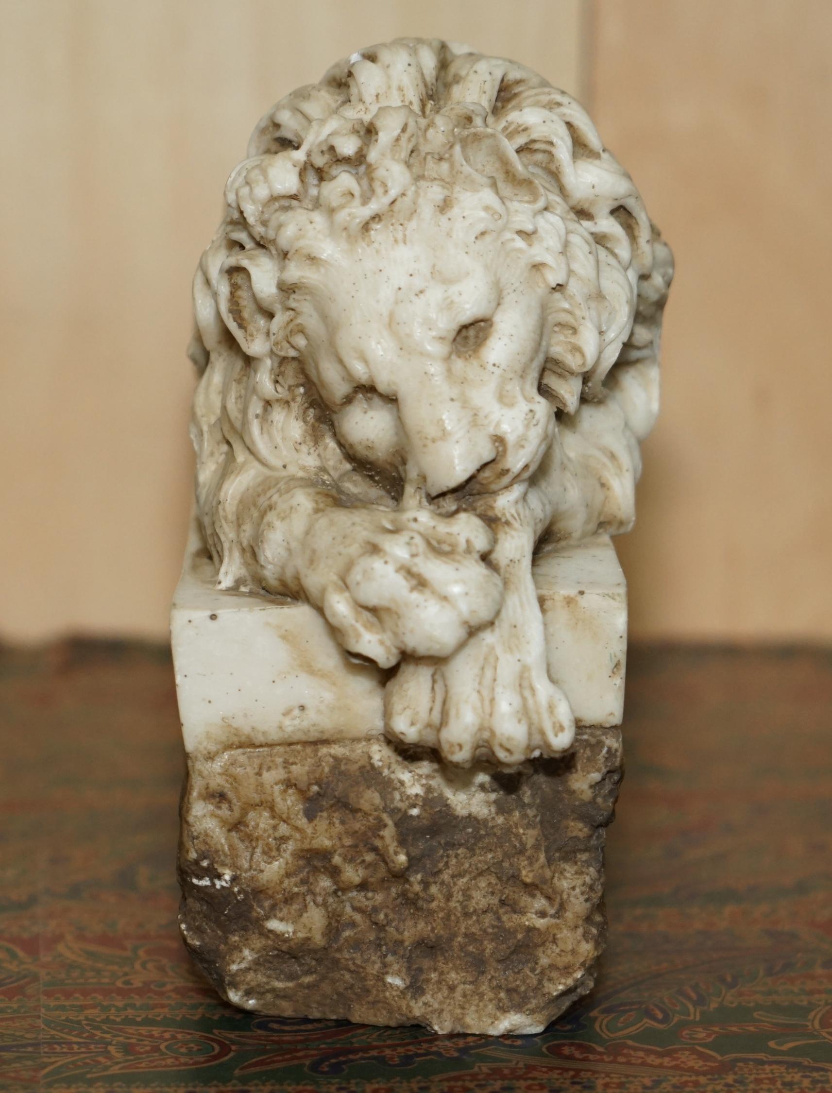 par de leones antiguos italianos del siglo xix antonio canova de la tumba del papa clemente en venta 7