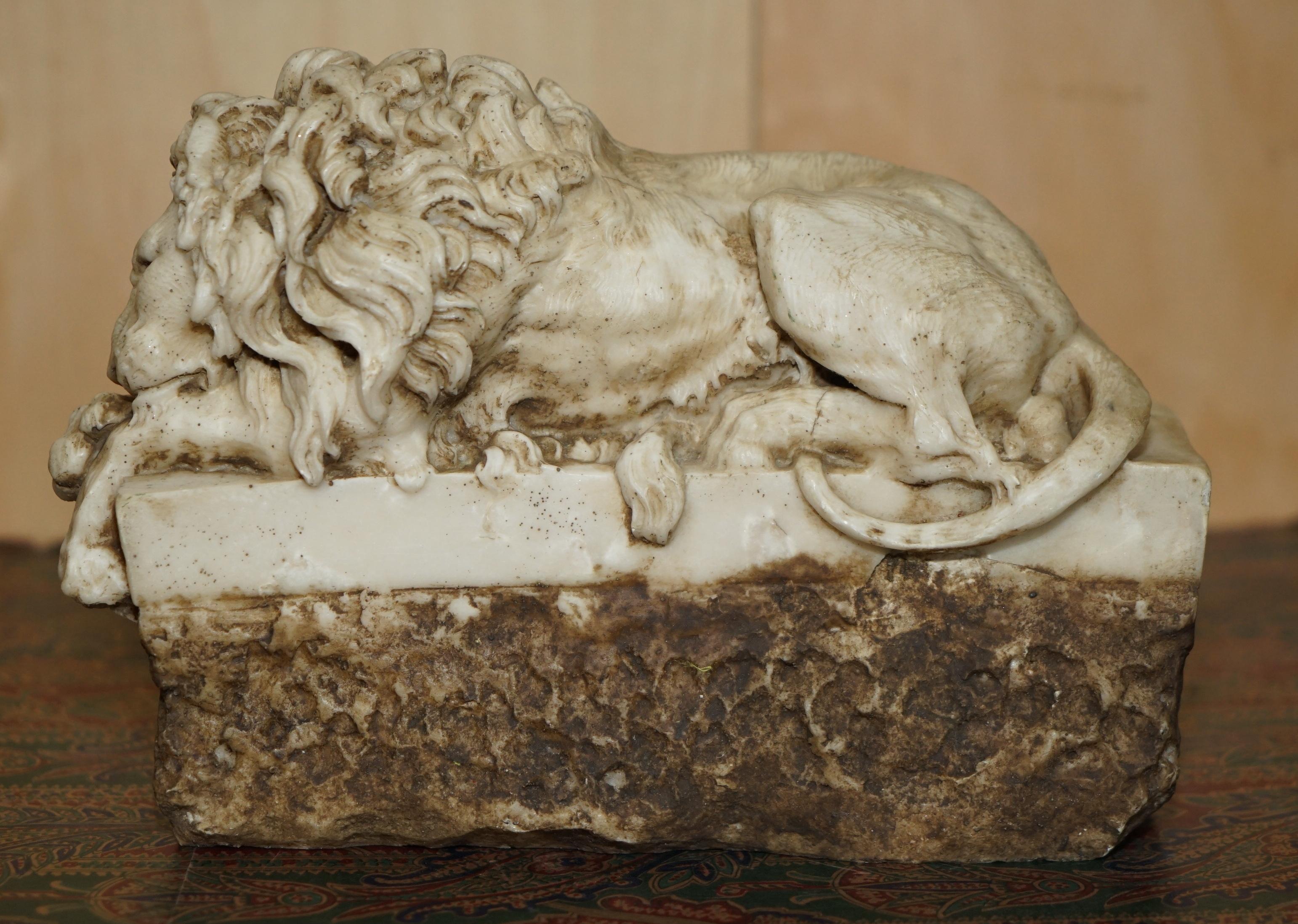 par de leones antiguos italianos del siglo xix antonio canova de la tumba del papa clemente en venta 10