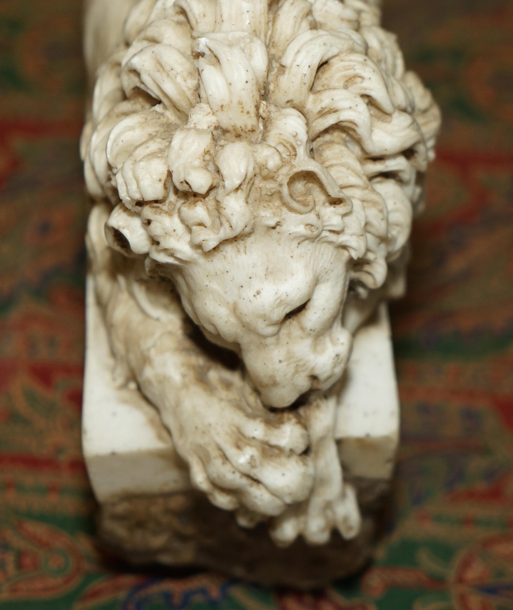 par de leones antiguos italianos del siglo xix antonio canova de la tumba del papa clemente en venta 12