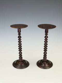 Pair of Antique 19th Century Penwork Display Stands