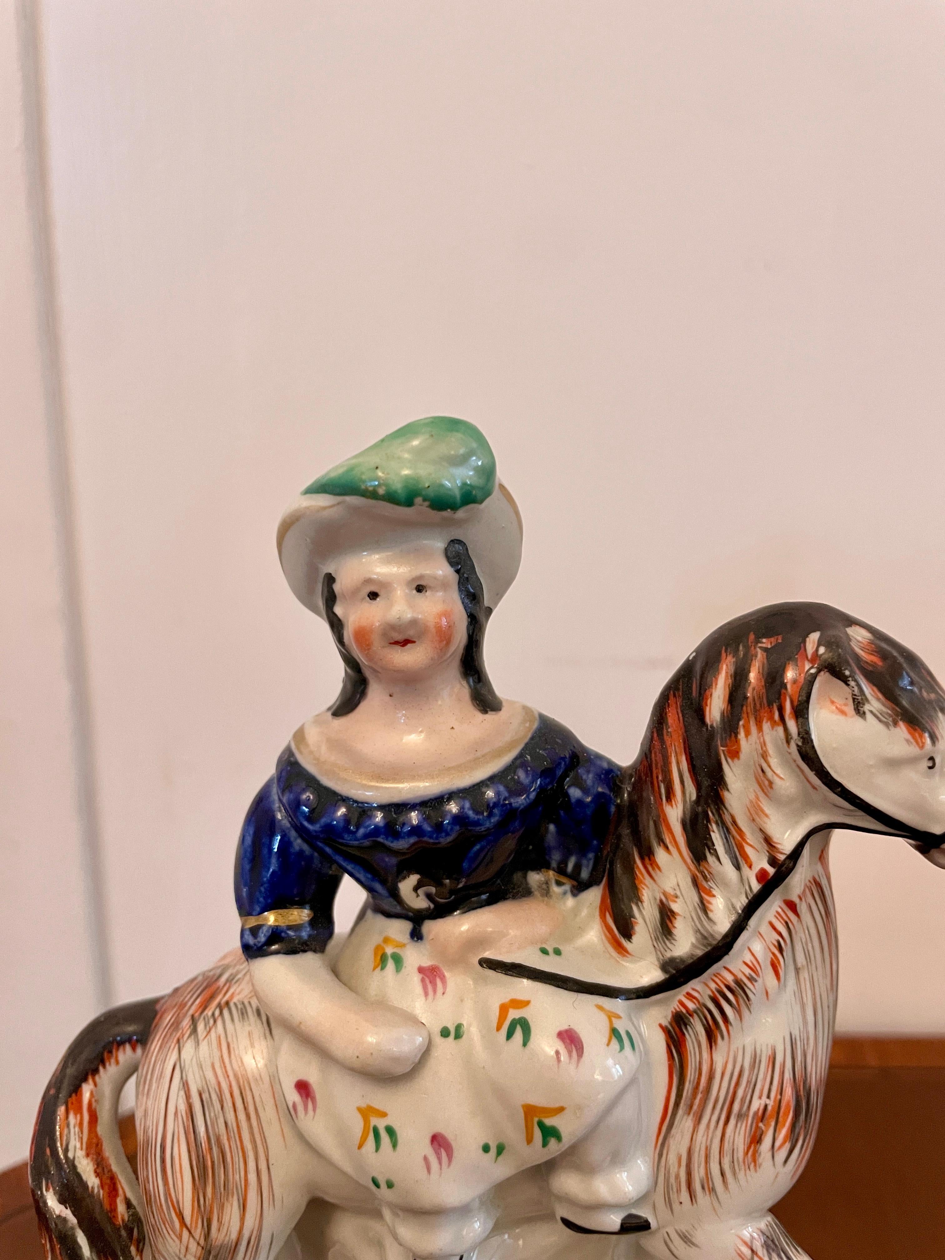 Pair of Antique 19th Century Staffordshire Flatbacks In Good Condition In Suffolk, GB