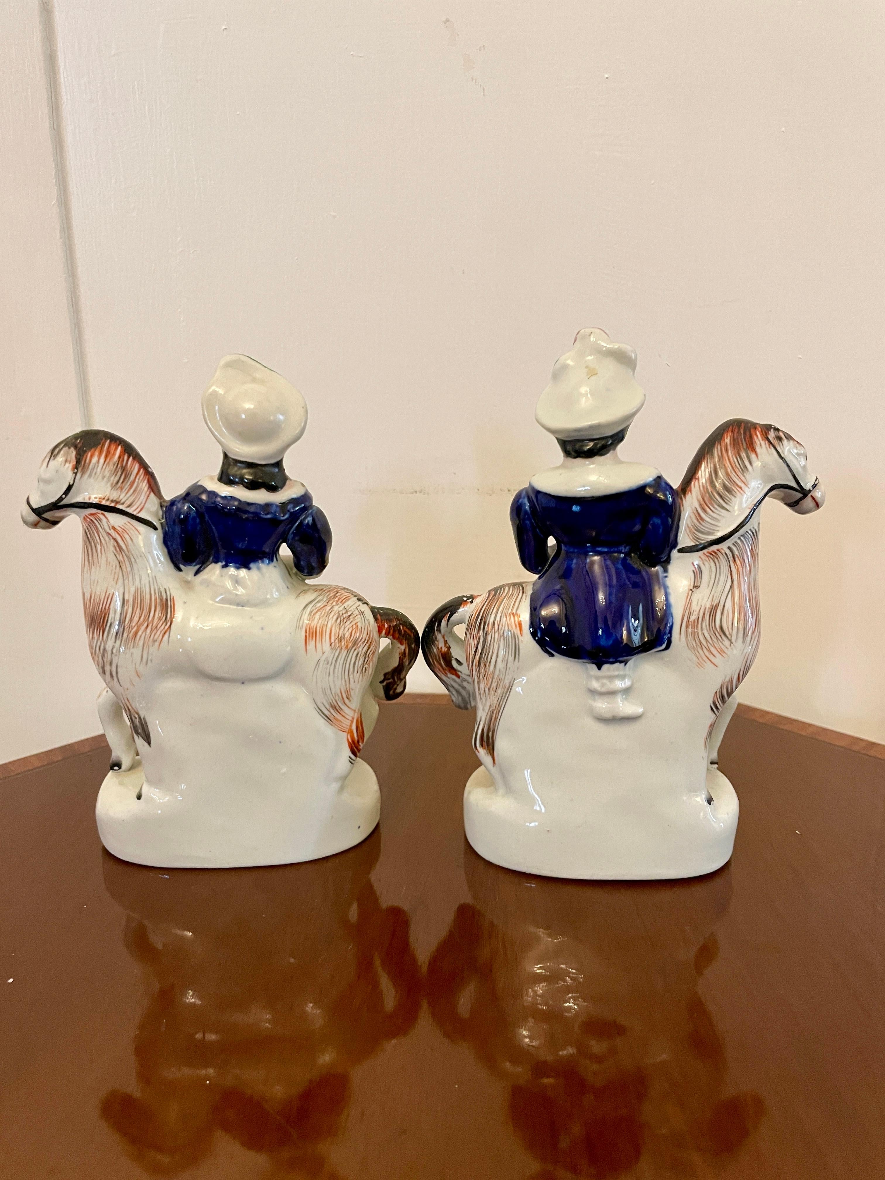 Pair of Antique 19th Century Staffordshire Flatbacks 1