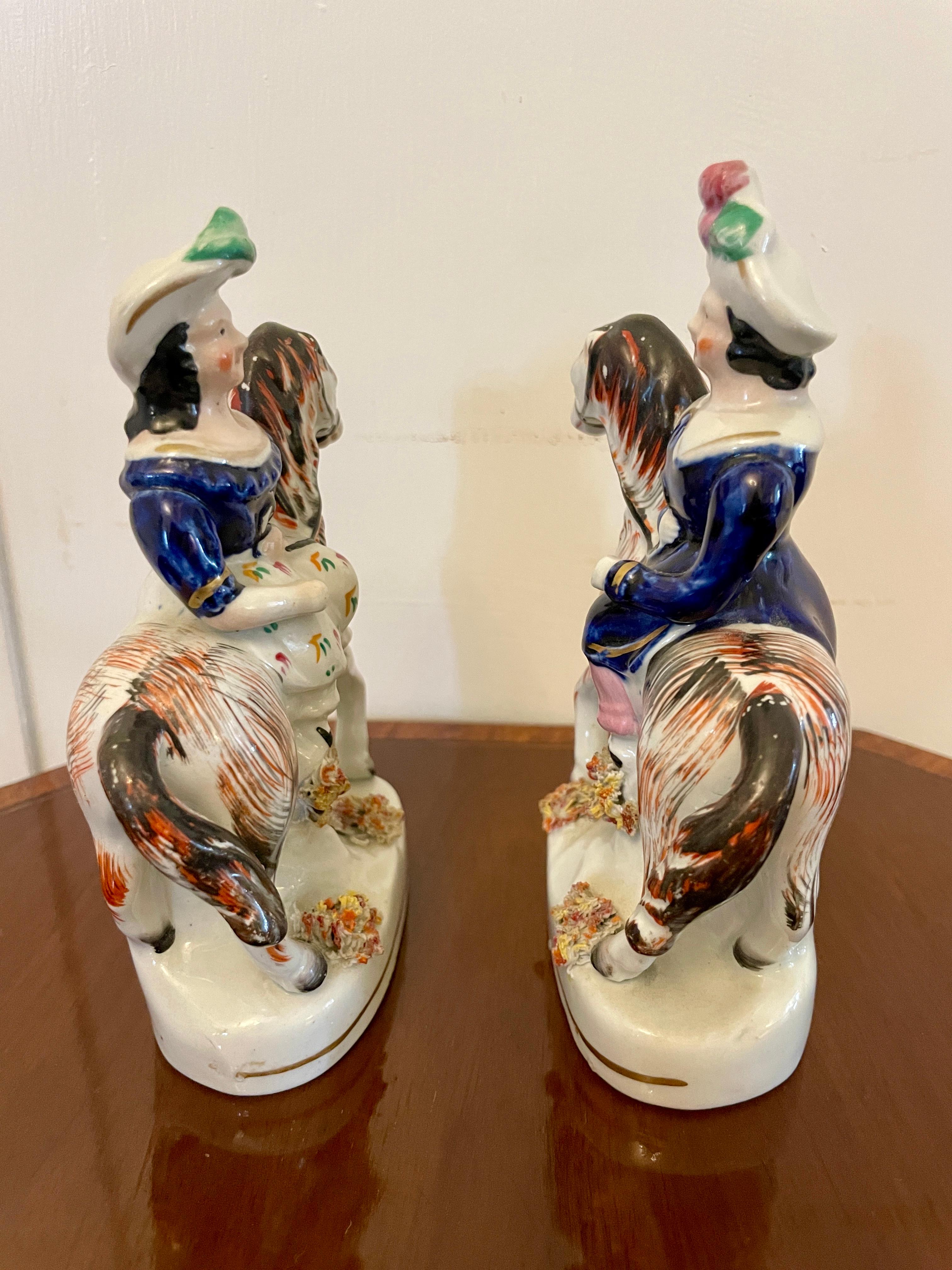 Pair of Antique 19th Century Staffordshire Flatbacks 3