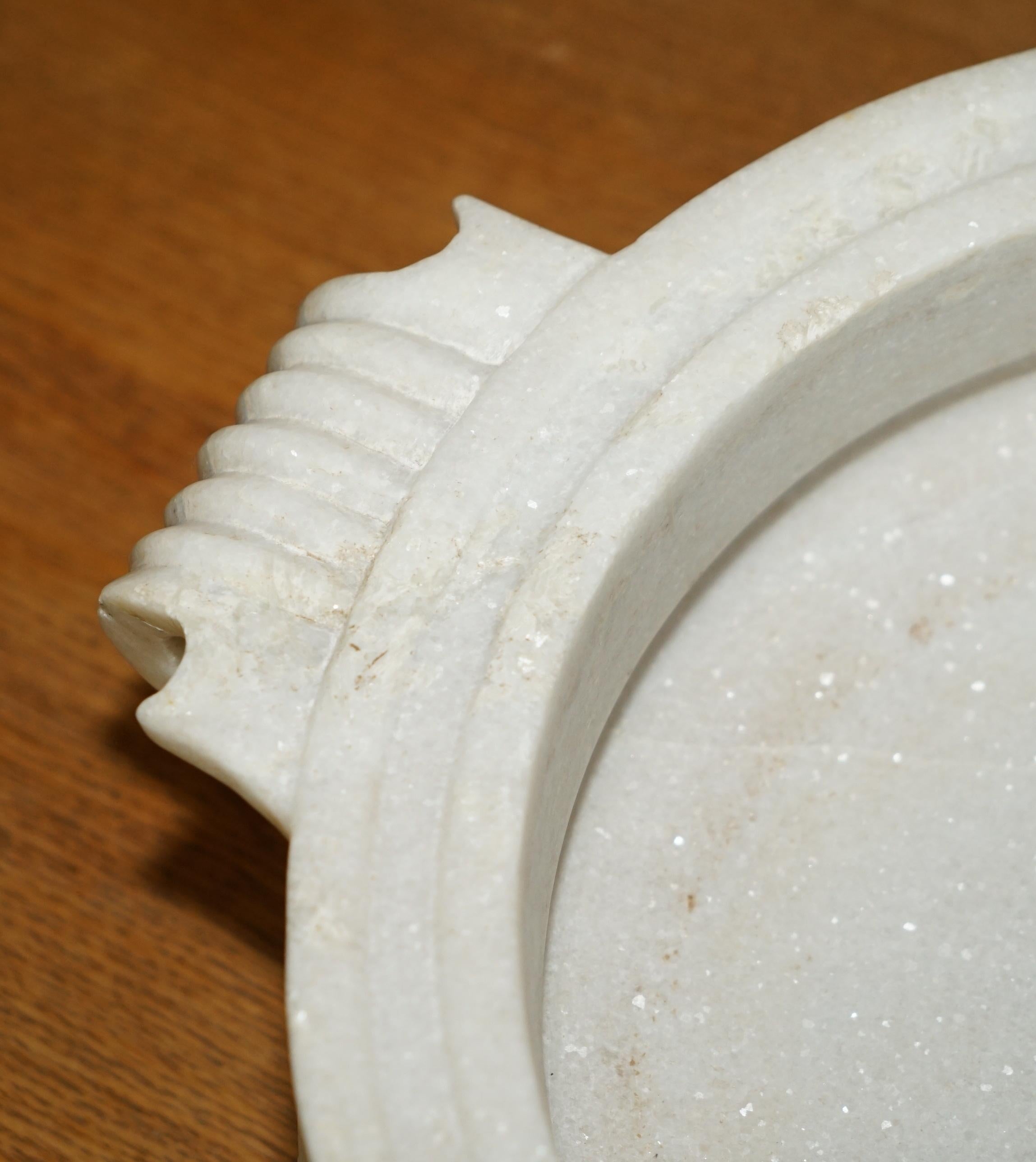PAR DE PLANTAS ANTIGUAS DE MARMOL DE CARRARA DEL SIGLO XIX PARA JARDIN DE CASA siglo XIX en venta