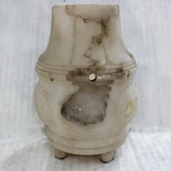 Pair of Antique Alabaster Lamps