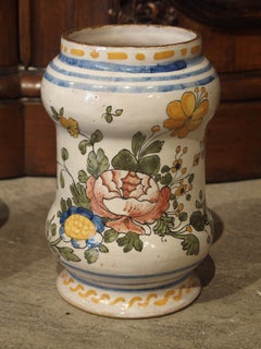 Pair of Antique Albarello Apothecary Jars from Italy