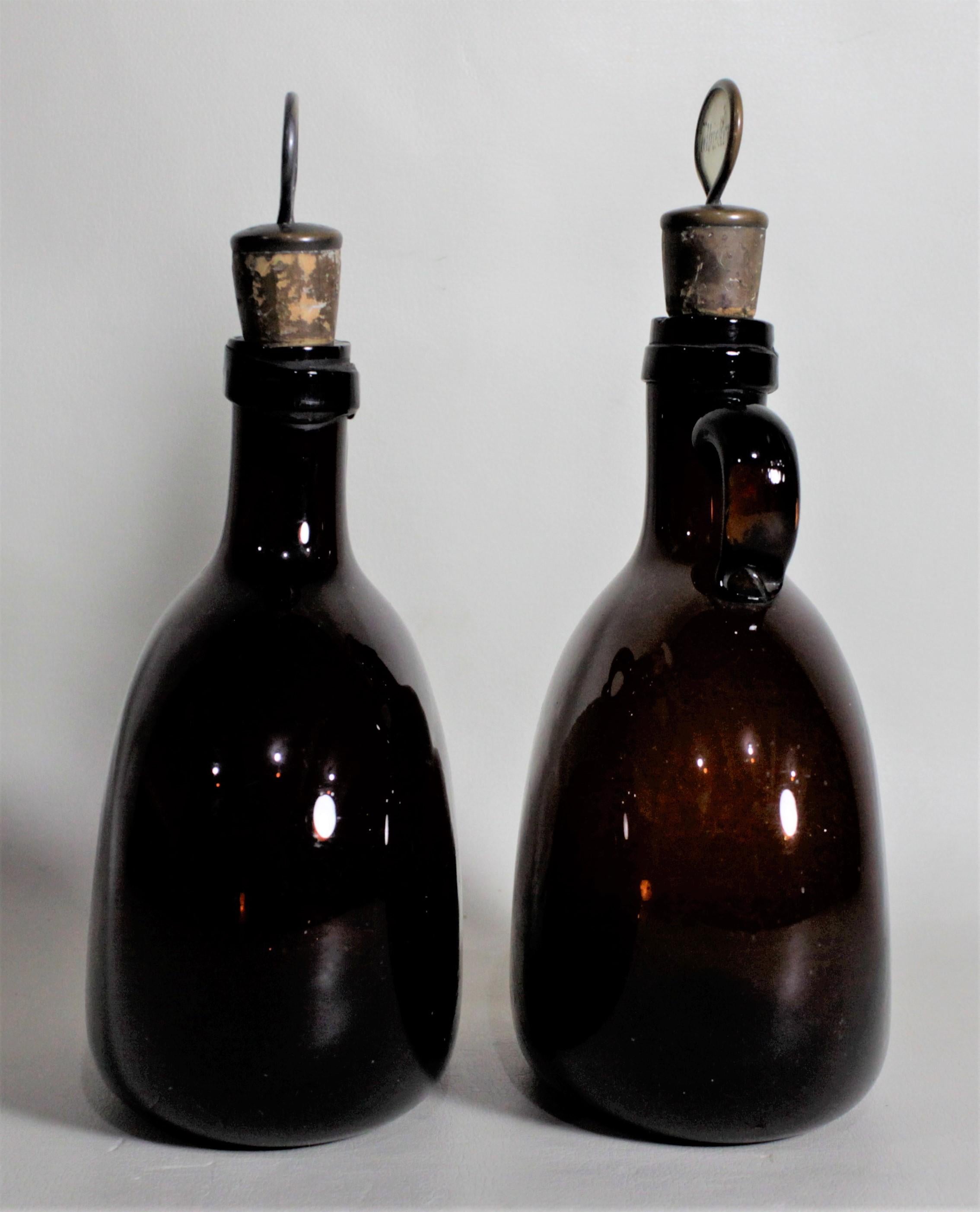 brown glass decanter