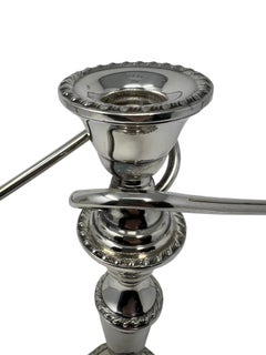 Pair of Antique American Sterling Silver Candelabra Converted to Candlesticks.