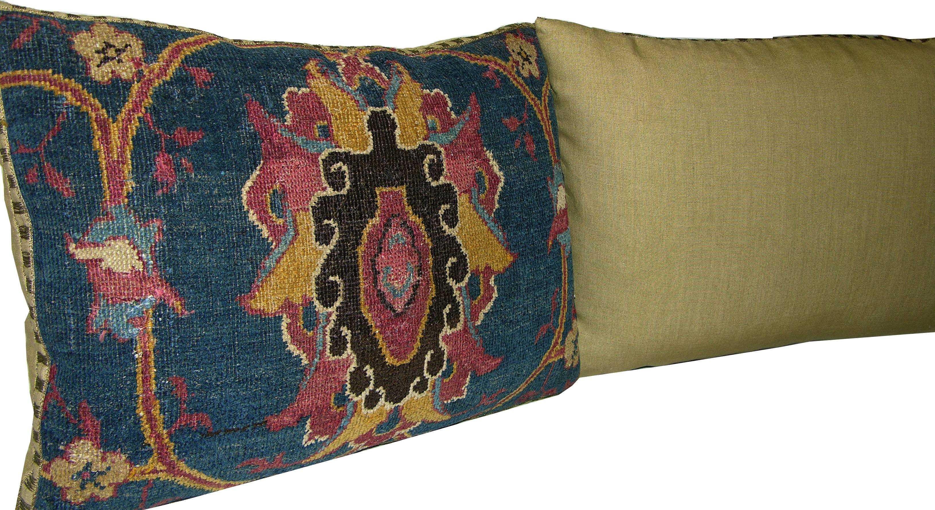 Pair of Antique Amritsar Pillows, circa 1880 1773p 1774p, $1, 800 Each In Good Condition In Los Angeles, CA