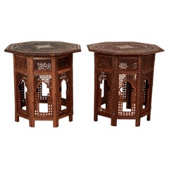 Pair of Antique Anglo Indian Carved Stands or Tables