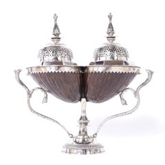 Pair of Antique Anglo Indian Coco de Mer Tea Caddies