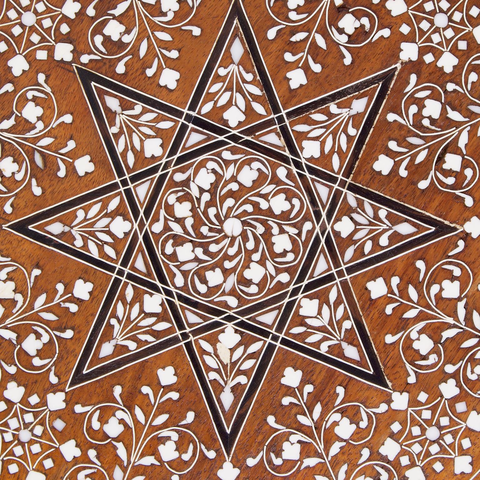 20th Century Pair of Antique Anglo Indian Inlaid Stands