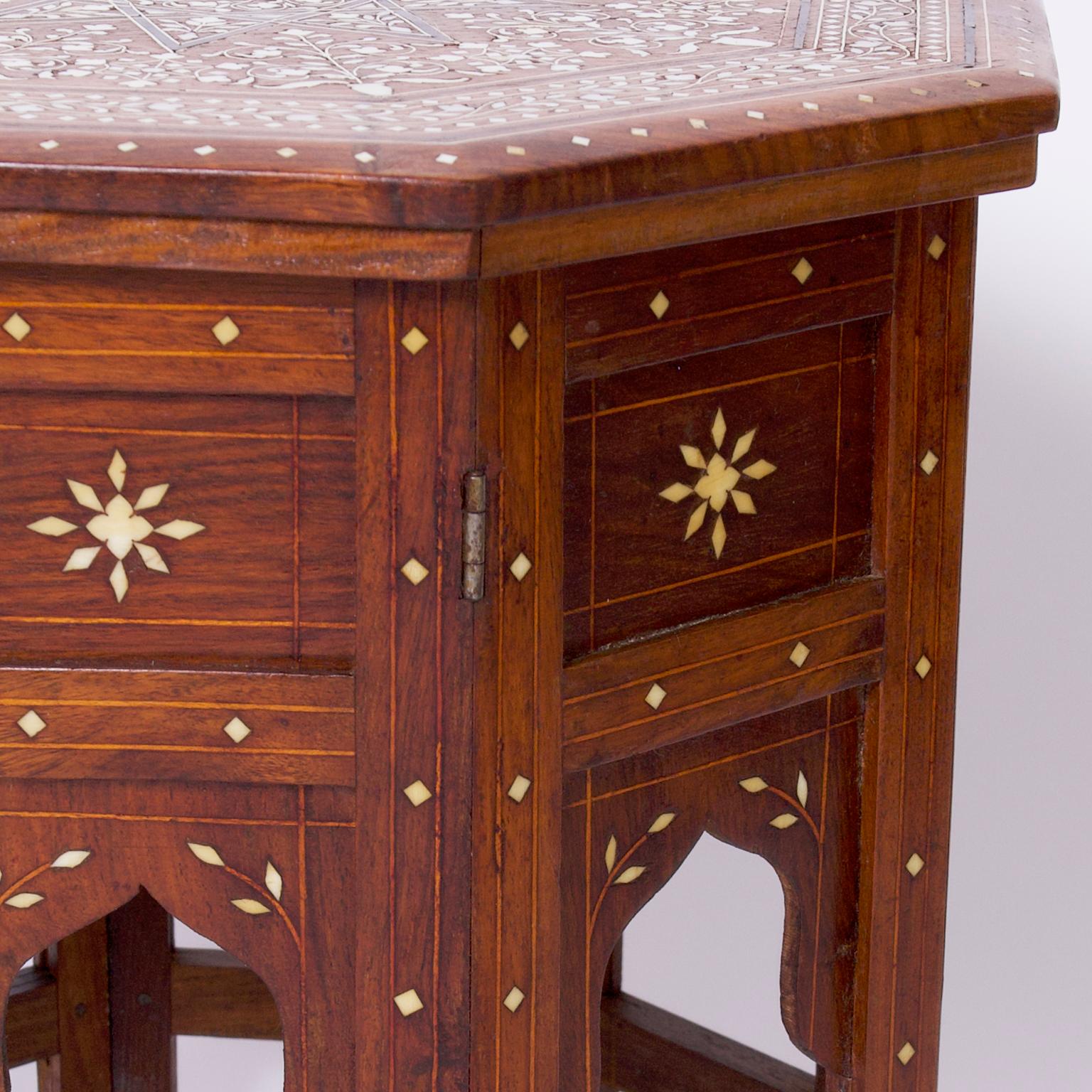 Pair of Antique Anglo Indian Inlaid Stands 1