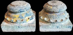 Pair of Antique Architectural Cast Stone Column Bases