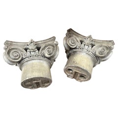 Pair of Antique Architectural Column Capitals
