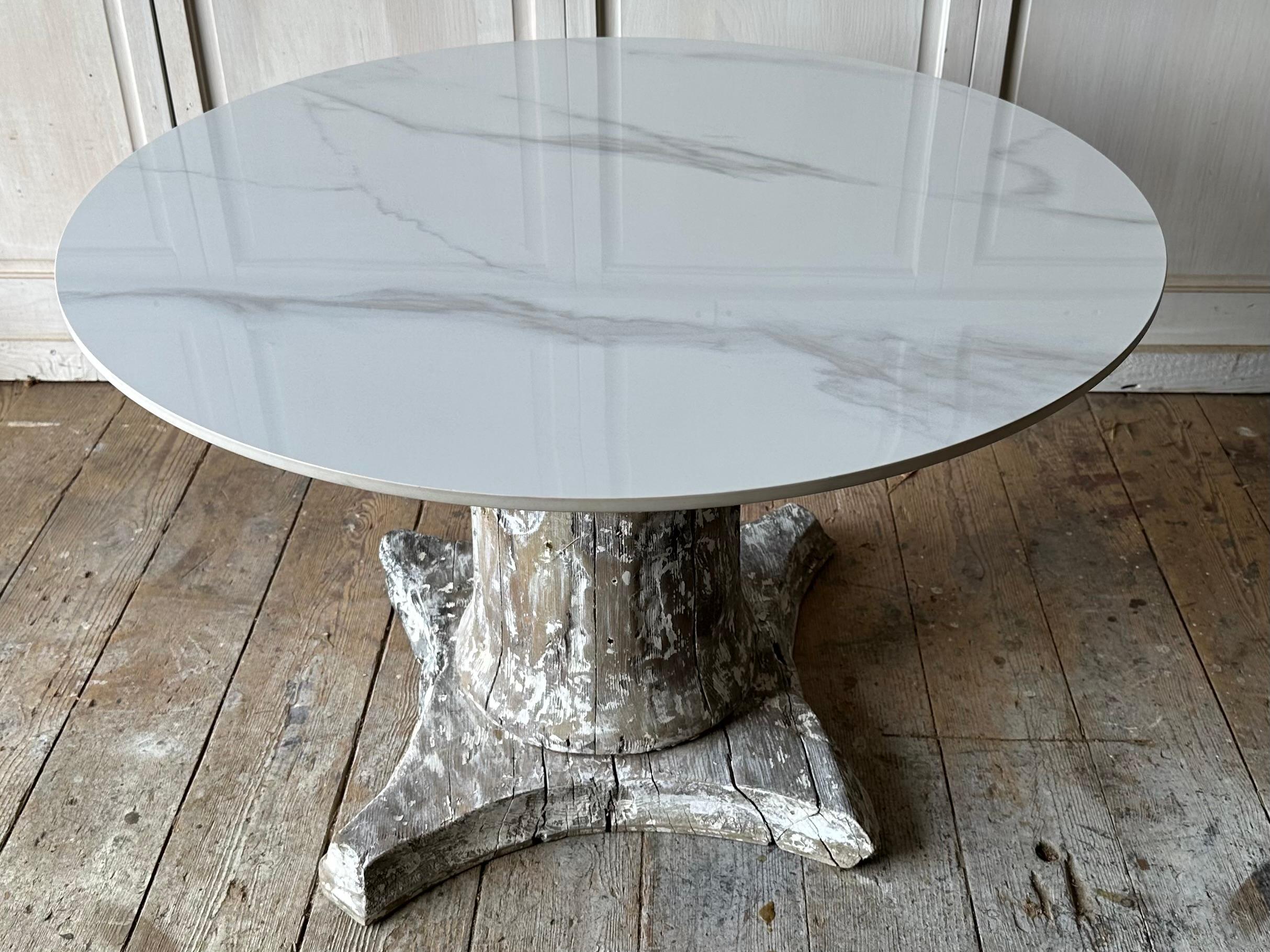 Hand-Crafted Pair of Antique Architectural Wood Pedestal Plinth Side Tables For Sale