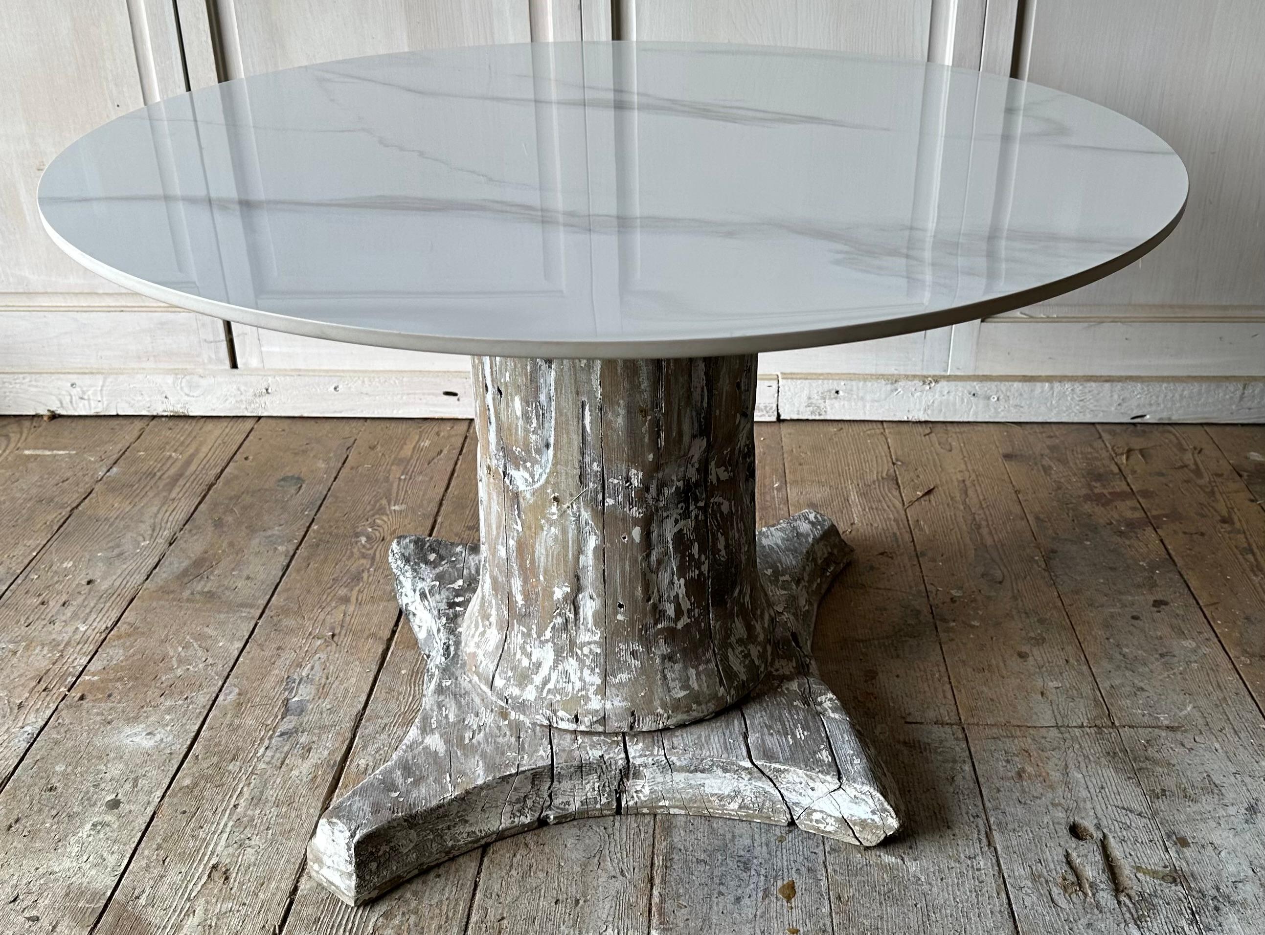 Pair of Antique Architectural Wood Pedestal Plinth Side Tables In Fair Condition For Sale In Sheffield, MA